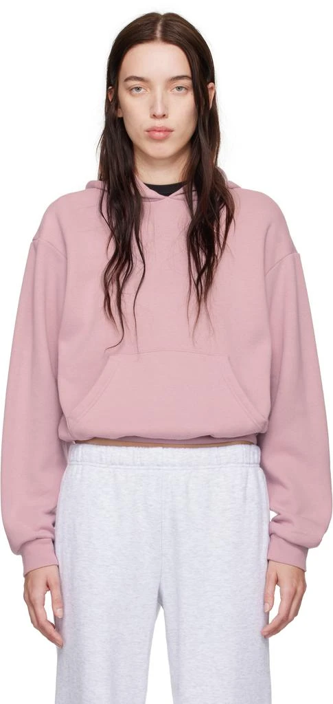 SKIMS Pink Cotton Fleece Classic Hoodie 1