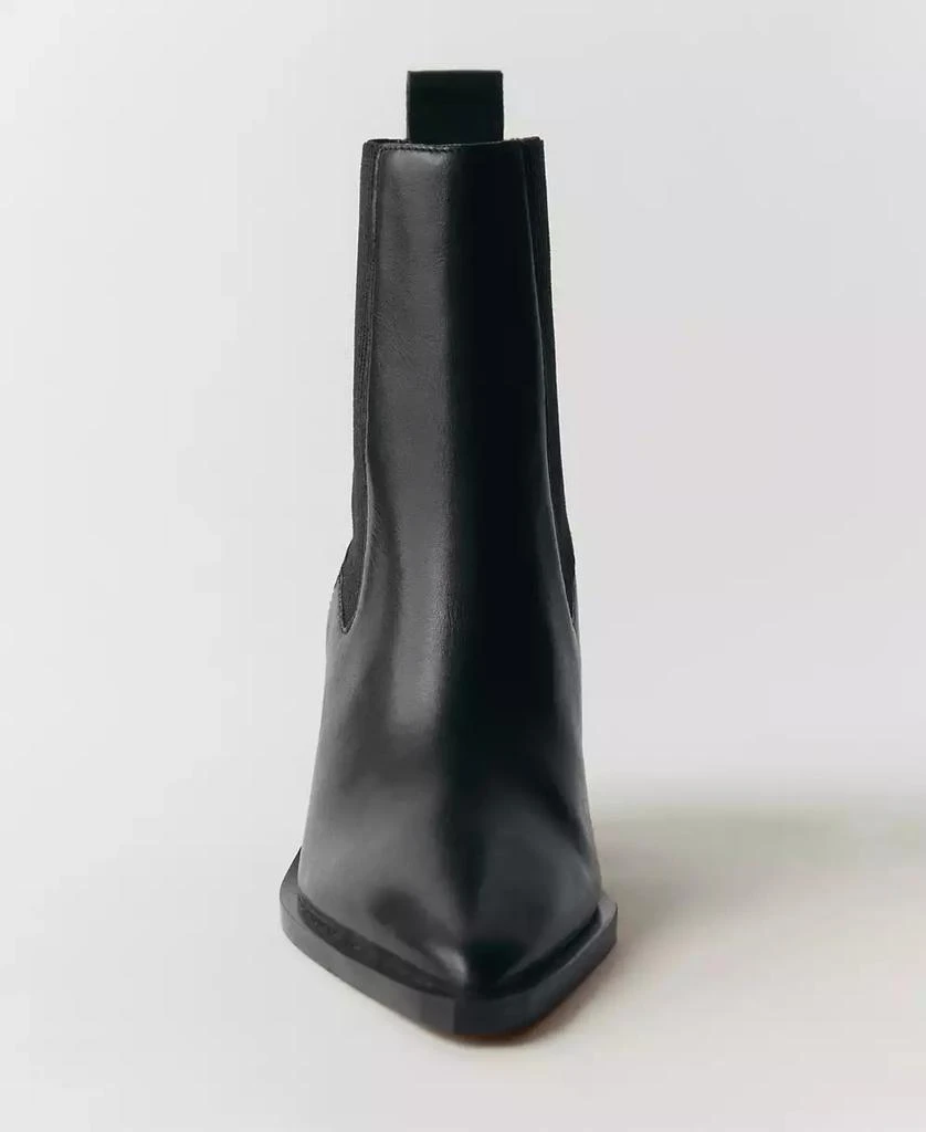 Mango Women's Leather Pointed Ankle Boots 3