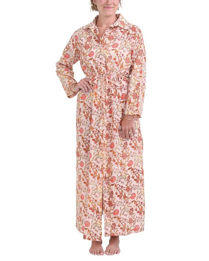 Pomegranate Button Down Dress 1