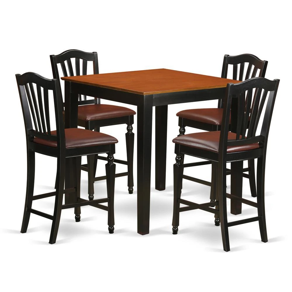 5 Pc counter height Kitchen table set - Kitchen dinette Table and 4 ...