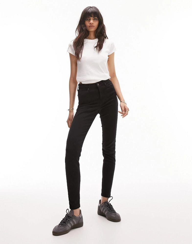 Topshop Topshop high rise Jamie jeans in black 2