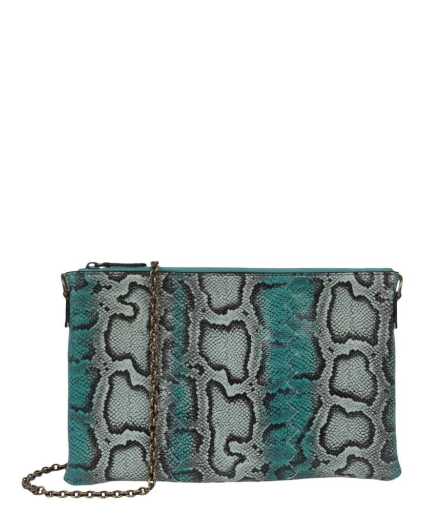 Bottega Veneta Snakeskin Leather Clutch 1