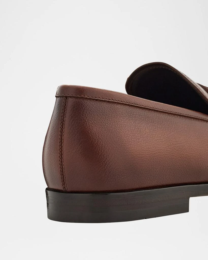 NEW! $995 Salvatore Ferragamo Florio Gancini Brown Leather Loafers 11 Salvatore Ferragamo Men main image 4