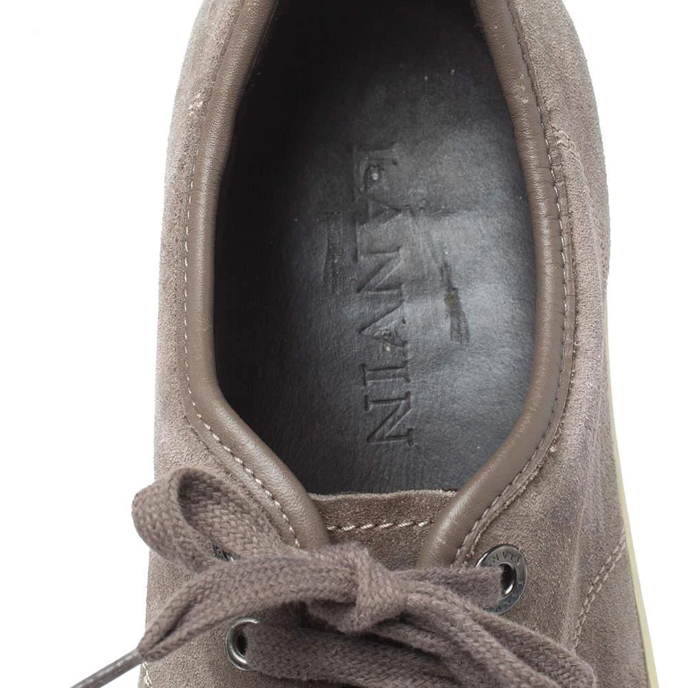 Lanvin Lanvin Brown/Green Patent And Suede Leather Low Top Sneakers Size 43 7