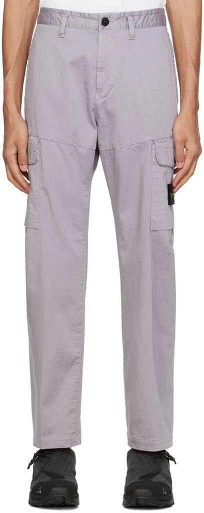 Stone Island Gray Patch Cargo Pants 1