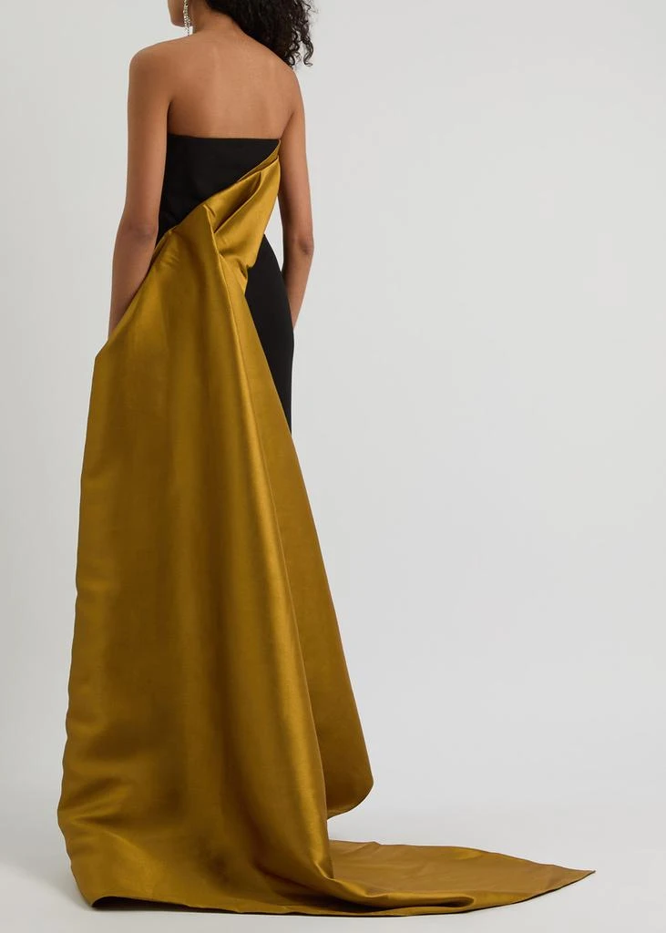 SOLACE LONDON Kinsley draped strapless gown 3