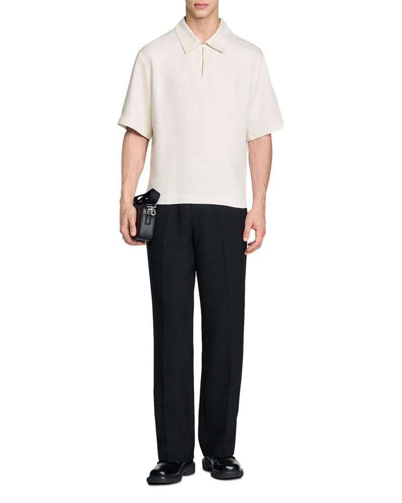 Sandro Quarter Zip Polo Shirt 2