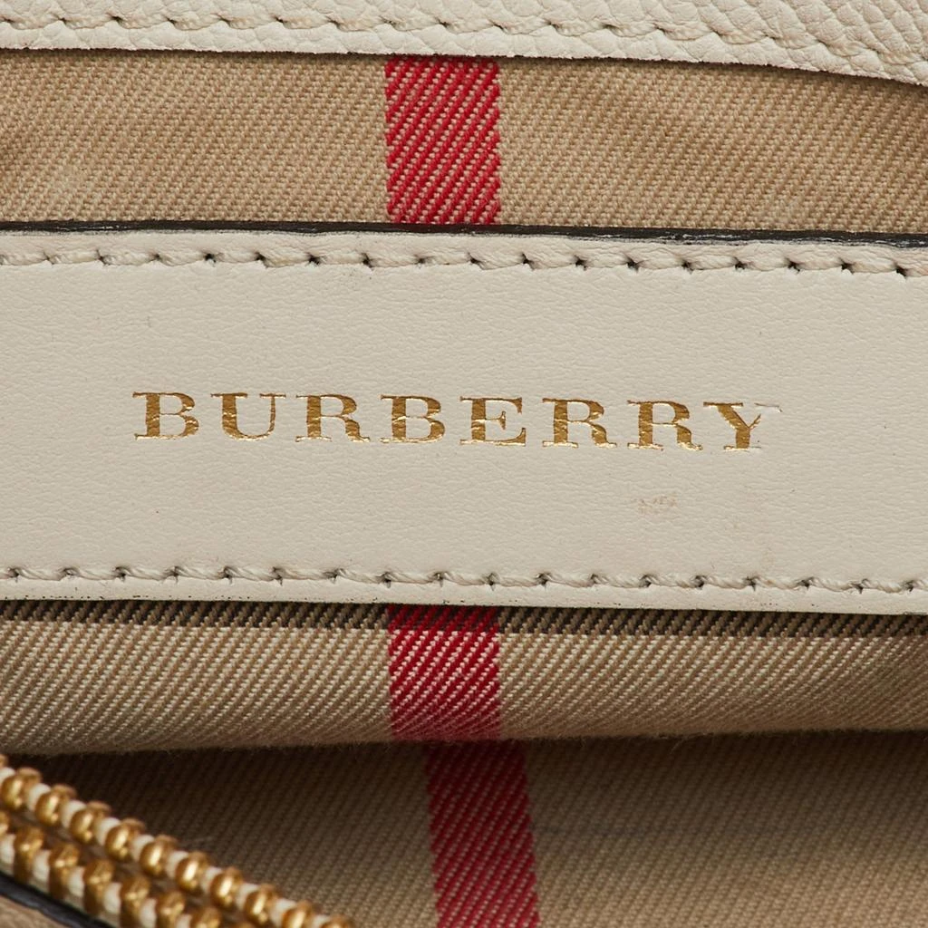 Burberry Burberry OffWhite/Black Leather Milton Satchel 11