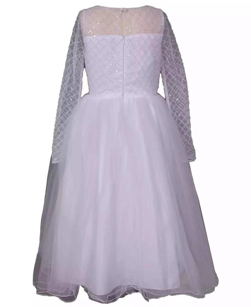 Bonnie Jean Big Girls Lattice Beading Communion Dress 5