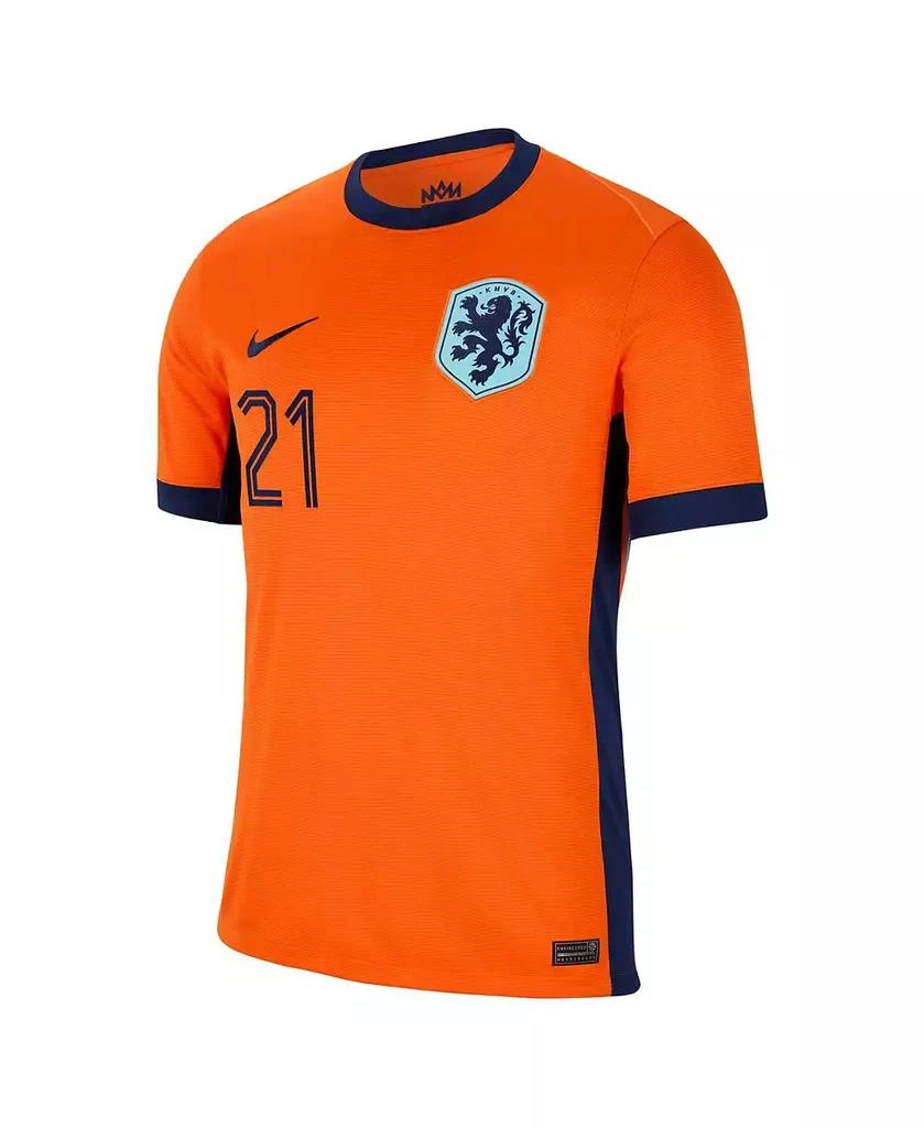 NIKE Men's Frenkie de Jong Orange Netherlands National Team 2024 Home Replica Jersey 3