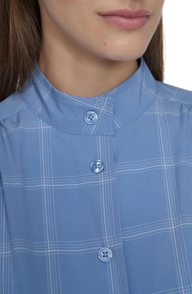Calvin Klein Windowpane Plaid Cap Sleeve Midi Shirtdress 3