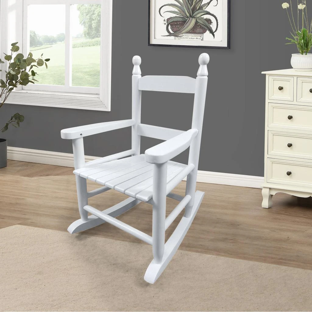Simplie Fun Children's rocking white chair- Indoor or Outdoor -Suitable for kids-Durable 1