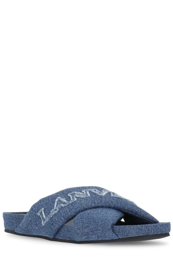 Lanvin Lanvin Crossover Open Toe Denim Slides 2