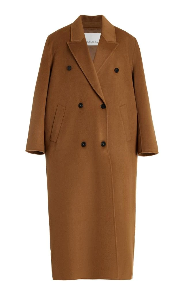 The Frankie Shop The Frankie Shop - Gaia Double-Breasted Wool-Blend Coat - Brown - XS - Moda Operandi 1
