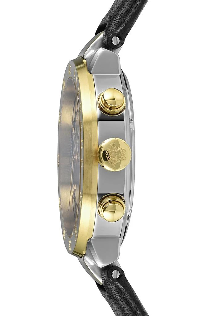 Versace Urban Mystique Quartz Chronograph Leather Strap Watch, 43mm 3