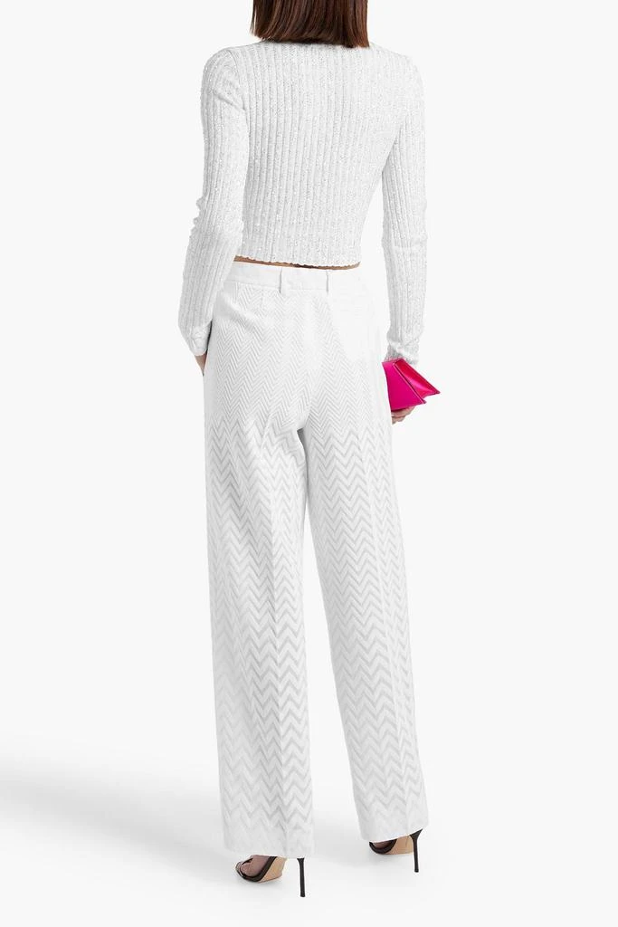 Missoni Cropped sequin-embellished ribbed-knit cardigan 3