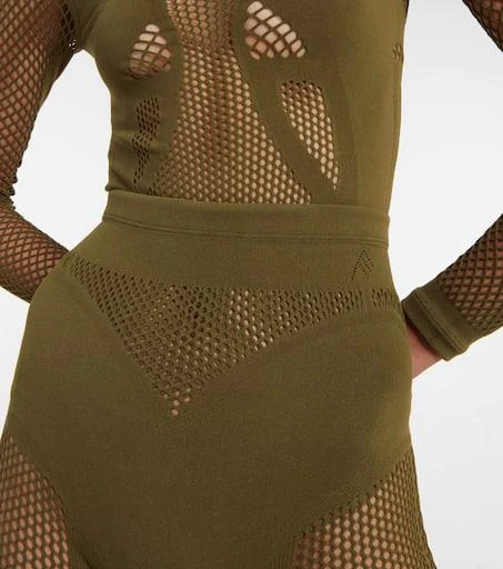 The Attico Jersey and mesh stirrup leggings 4