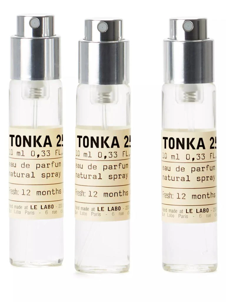 Le Labo Tonka 25 Eau de Parfum Natural Spray 3-Piece Travel Tube Refill Set 1