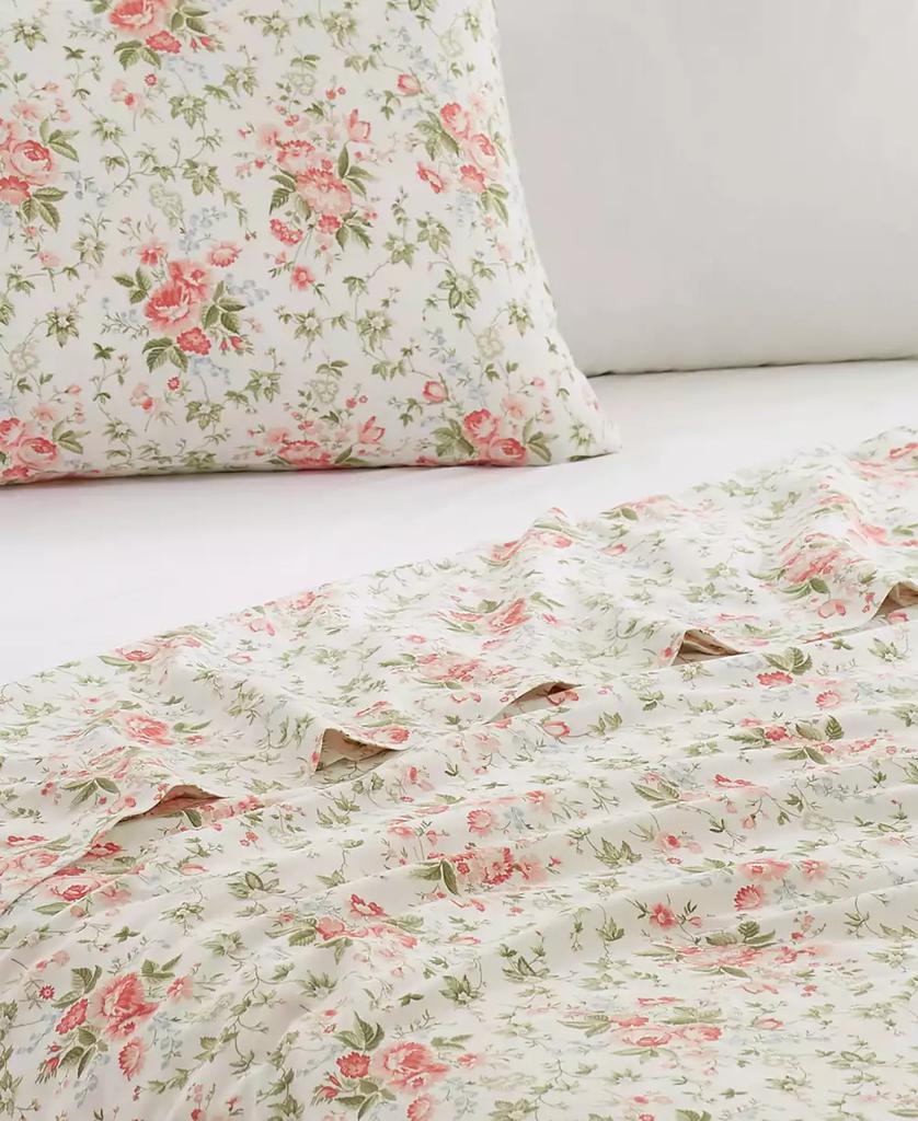 Laura Ashley Laura Ashley Marissa Cotton Percale 6-Pc. Sheet Set, Queen