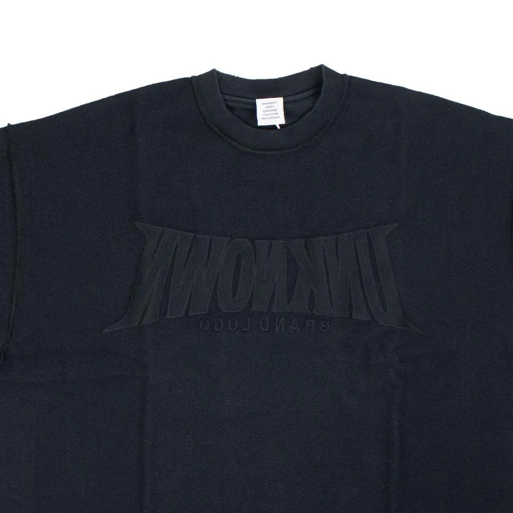 Vetements Dirty Black Unknown Embroidered Oversized T-Shirt 4