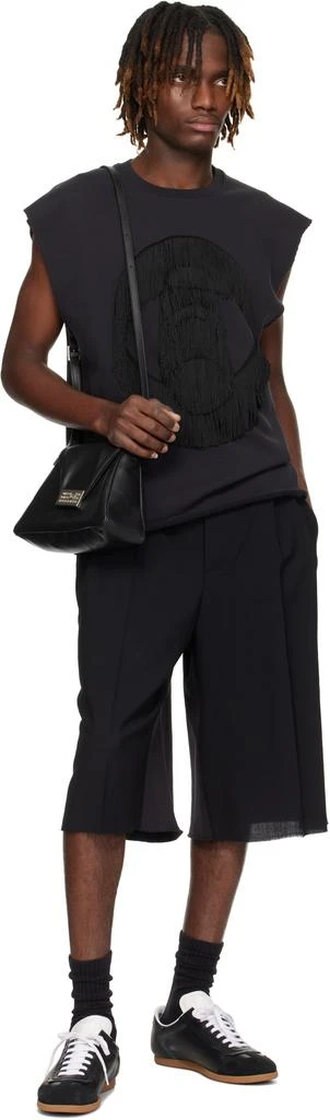 MM6 Black Fringed Sweatshirt 4