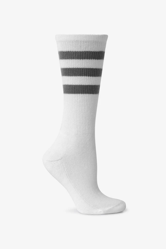 Los Angeles Apparel CALFSOCK - Unisex 3-Stripe Calf Sock 25