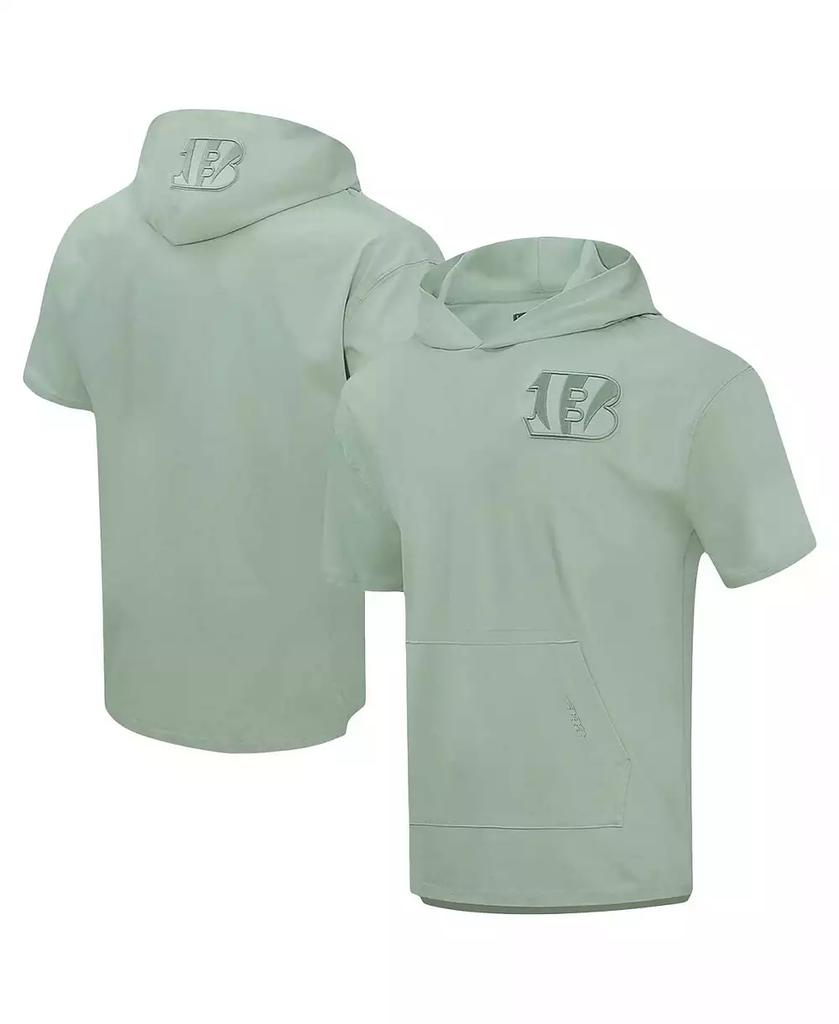 Pro Standard Men's Light Green Cincinnati Bengals Neutrals Short Sleeve Pullover Hoodie