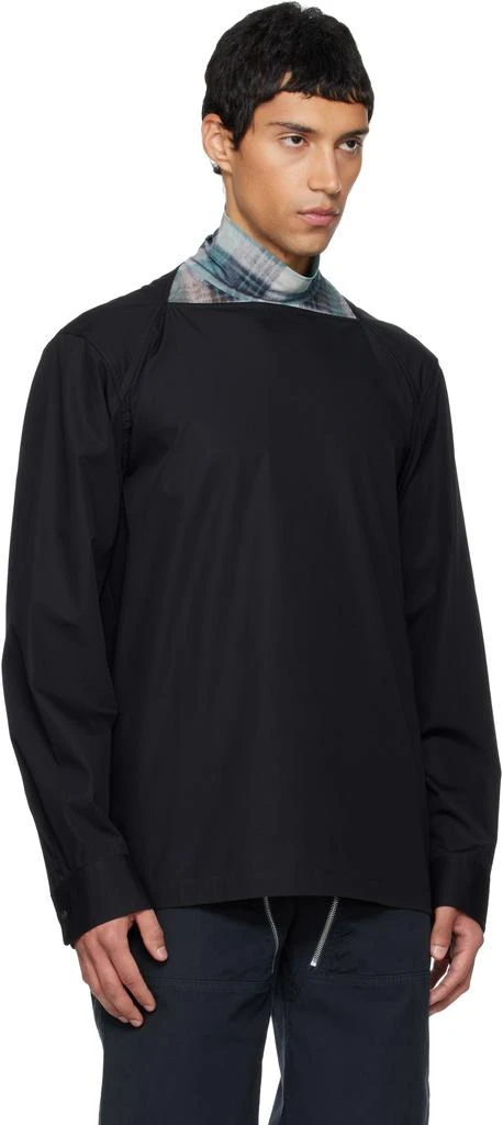 Dries Van Noten Black Boat Neck Cotton Shirt 2