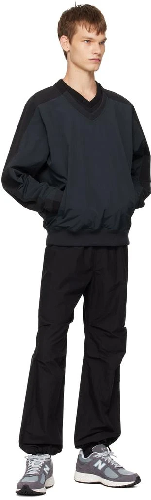 Calvin Klein Navy Double V-Neck Sweatshirt 4
