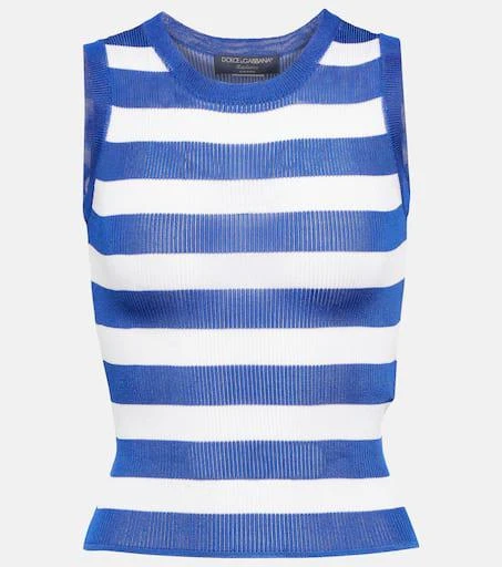 Dolce
Gabbana Portofino ribbed-knit striped tank top 1