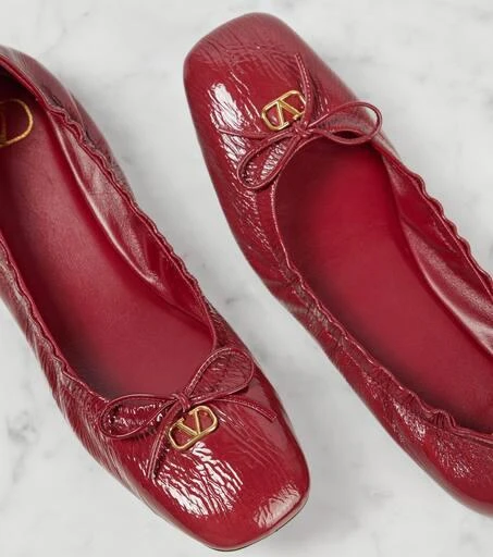 Valentino VLogo Signature patent leather ballet flats 6