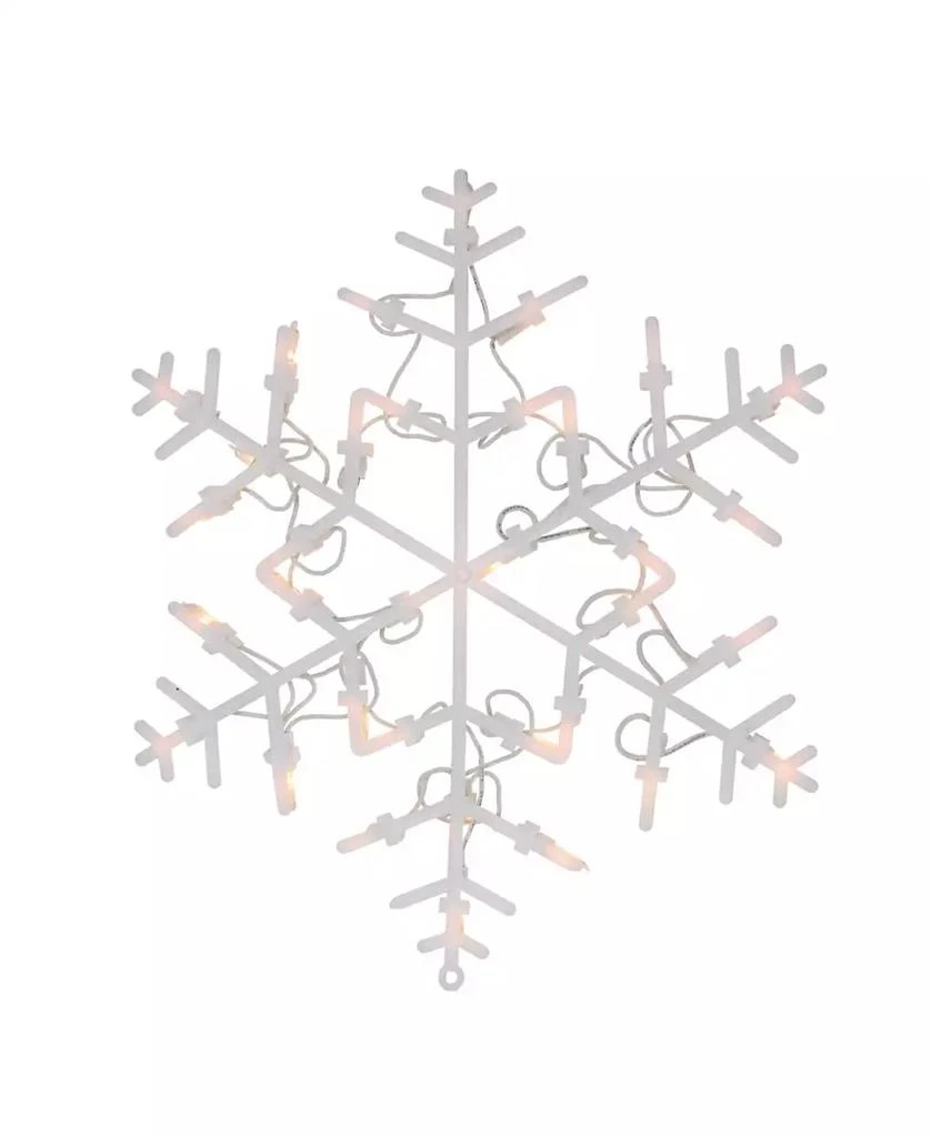 Northlight 13.5" Lighted Snowflake Christmas Window Silhouette Decoration 1