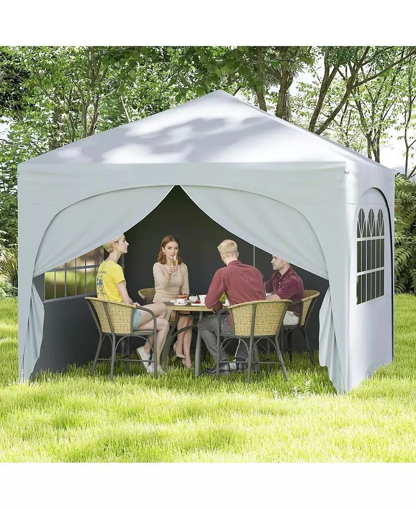 Mecale 10 X 10 FT Pop up Canopy Tent with 4 Removable Sidewall 3