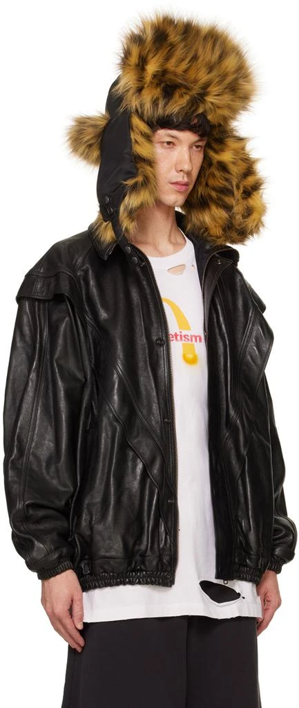 doublet Black Leather Track Jacket 2