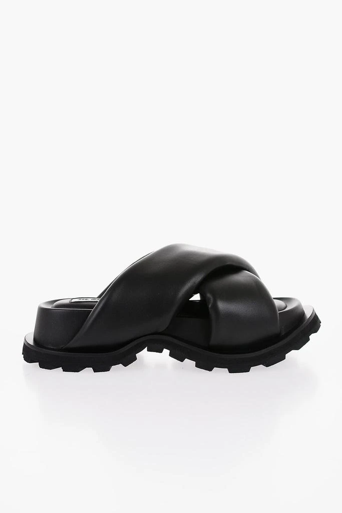 Jil Sander Jil Sander Criss Cross Designed Leather Sandals with Carrion Sole 3
