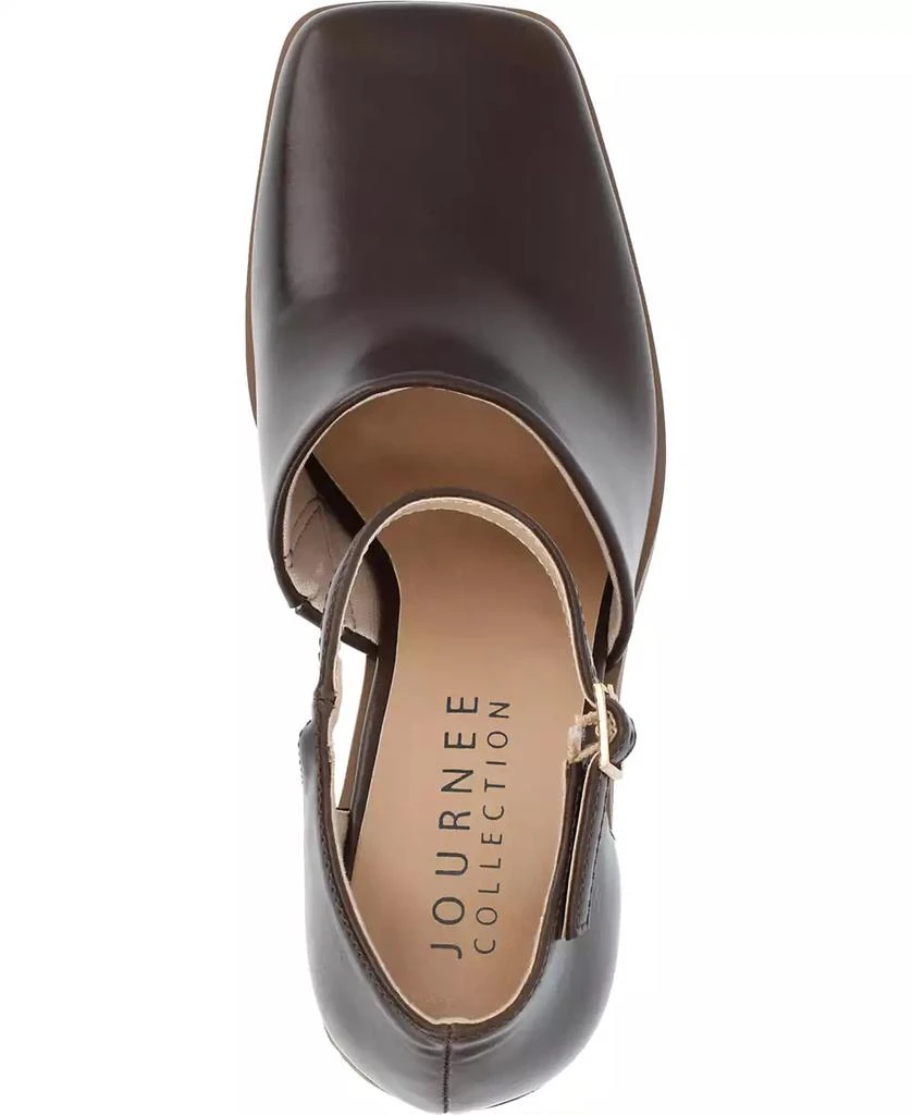 Journee Collection Women's Bobby Block Heel Square Toe Pumps 4