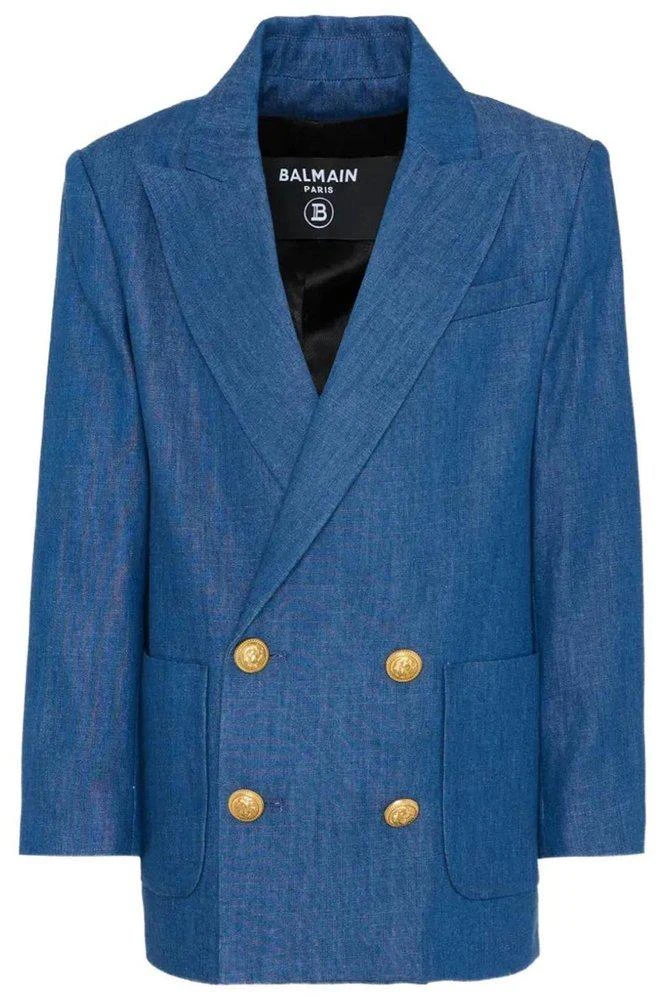 Balmain Balmain Kids Double Breasted Long Sleeved Jacket