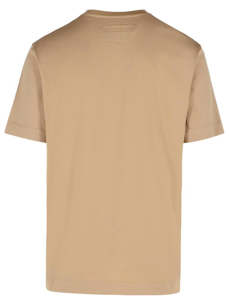 Zegna Zegna Logo Embroidered Crewneck T-Shirt