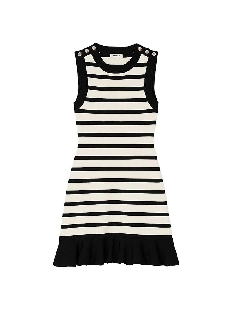 Striped Knit Mini Dress  On Sale Now with Up to 50% Off | Discover  Exclusive Deals & Savings at BeyondStyle  Authentic Sandro contemporary| dresses|mini-length|women's|sheath|women's apparel|stripe|crewneck|sleeveless|Women's  with Limited-Time ...