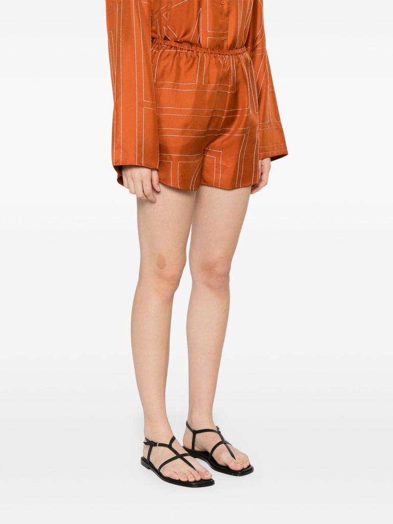 Totême TOTEME - Monogram Silk Shorts