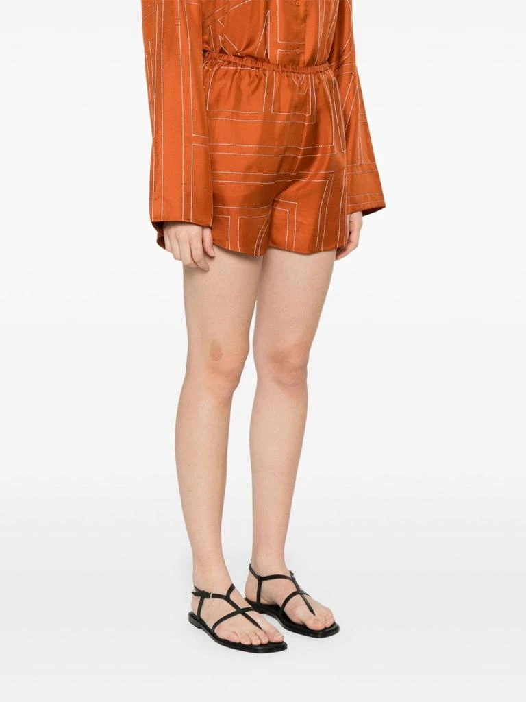 Totême TOTEME - Monogram Silk Shorts 1
