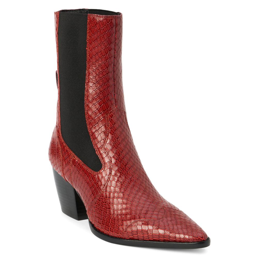 Matisse Keith Metallic Snake Pointed Toe Chelsea Boots