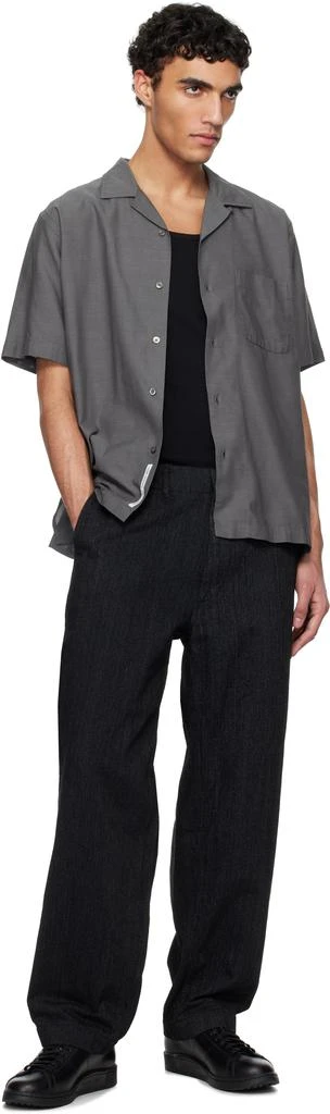 Nanamica Gray Open Collar Panama S/S Shirt 4