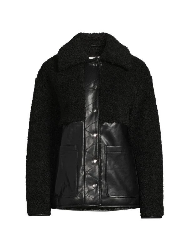 Bagatelle Faux Leather & Faux Fur Jacket 3
