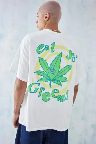 Urban Outfitters UO White Eat Yo Greens Tee 1