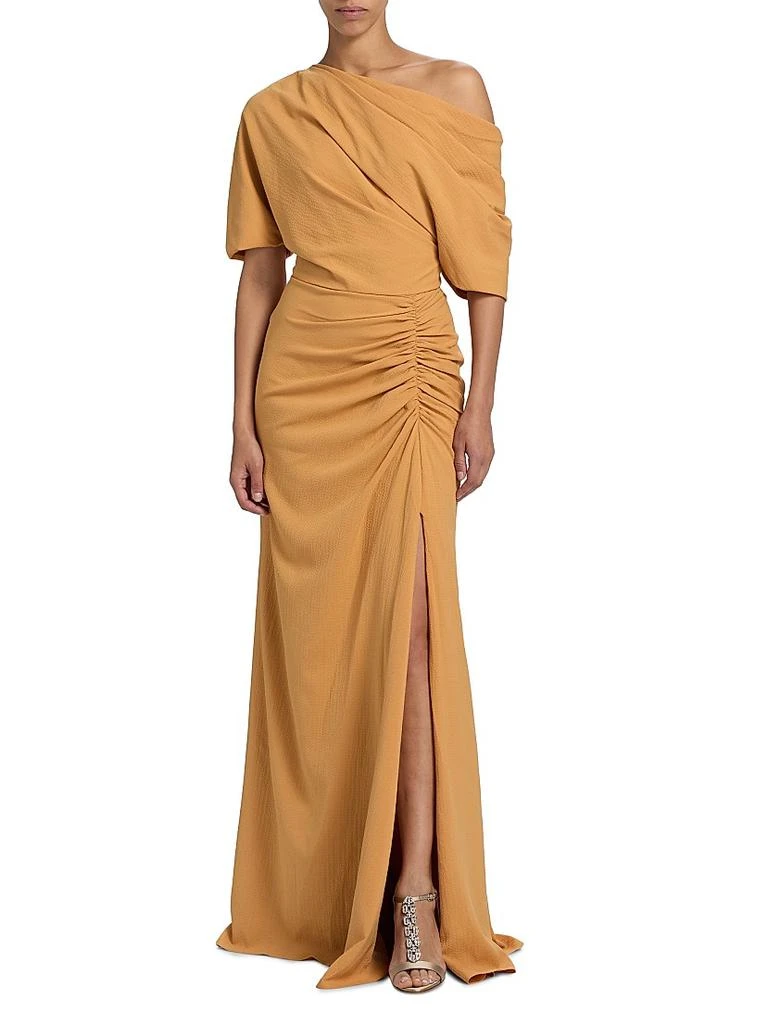 Amsale Asymmetric Ruched A-Line Gown - Dresses & Skirts - Free Shipping -  BeyondStyle