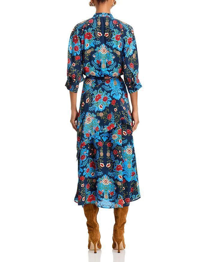 Farm Rio Arabesque Floral Tie Front Dress 4