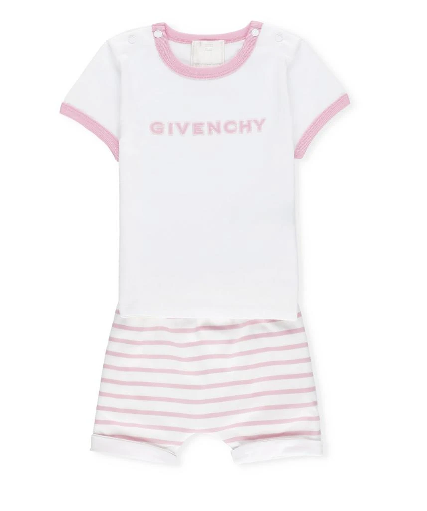 Givenchy Givenchy Kids Logo Embroidered Crewneck T-Shirt And Shorts Set 1