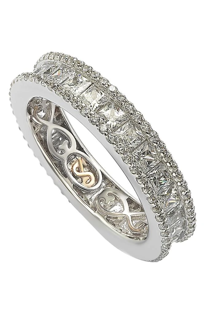 Suzy Levian Square Cut CZ Eternity Band Ring 4