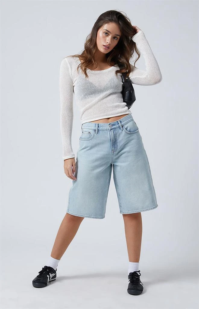 PacSun Light Indigo Extreme Jorts 1